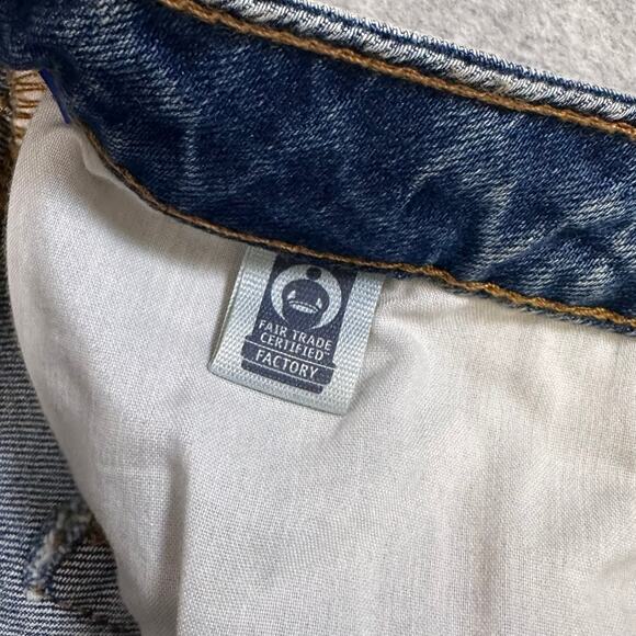 Wild Fable Denim Shorts Blue Womens Size 4 High-Rise Rolled Cuffed Relaxed Fit - Picture 7 of 8